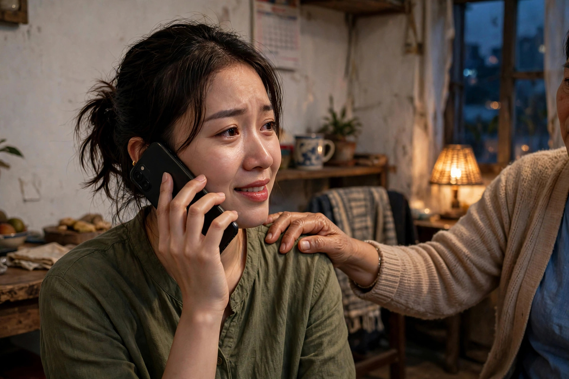 Người phụ nữ gọi điện nhờ hỗ trợ tại nhà hàng xóm